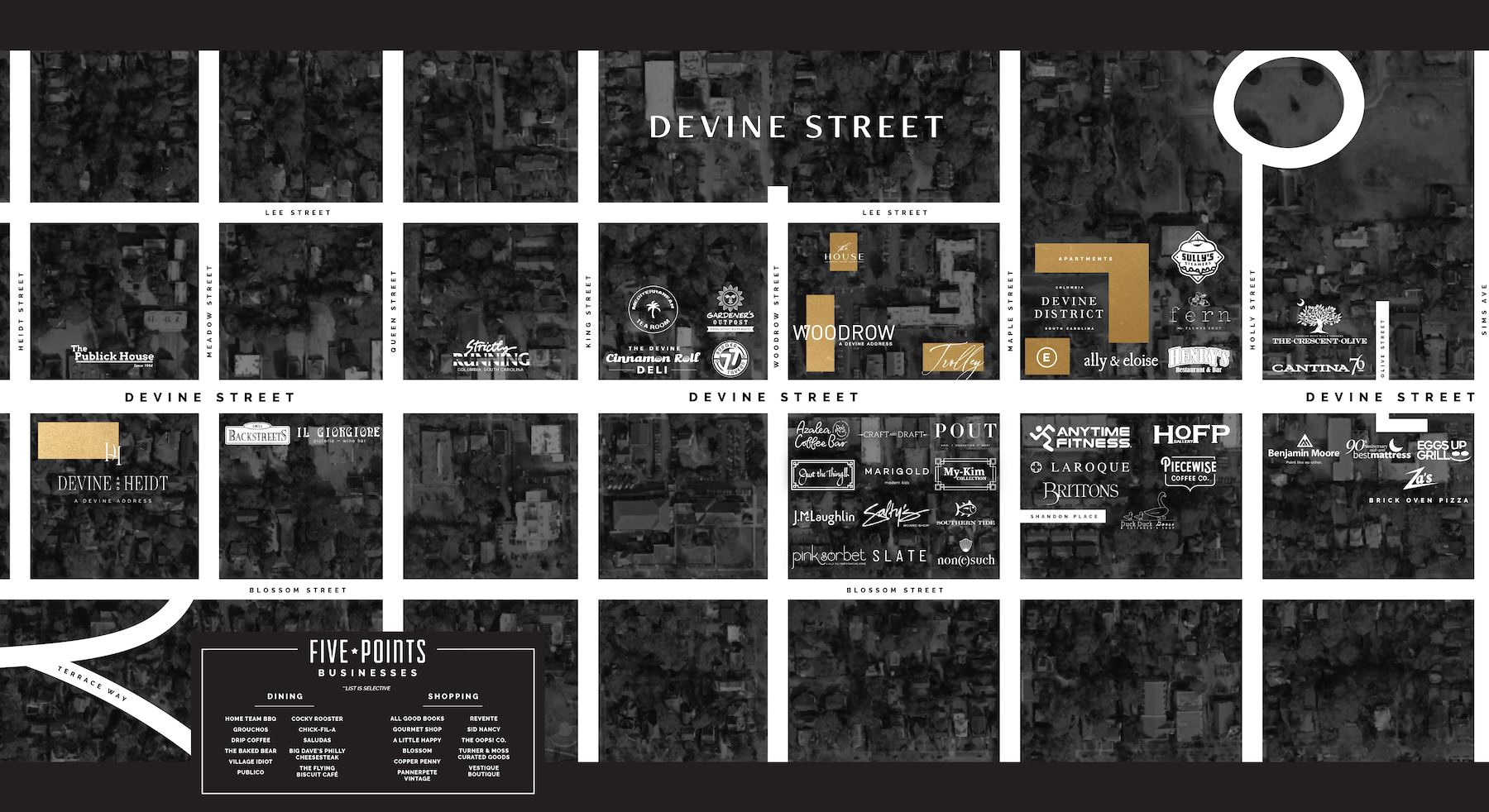 Close to the center of everything Retail Map